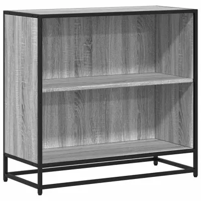 vidaXL Knjižna omara siva sonoma 80,5x35x76 cm cm inženirski les