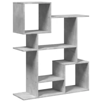 vidaXL Pregrada s knjižno omaro betonsko siva 92x29x112 cm inž. les