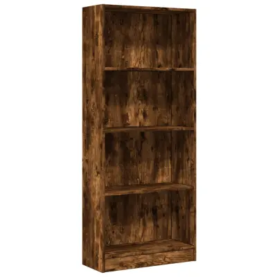 vidaXL Knjižna omara dimljeni hrast 60x24x143 cm inženirski les