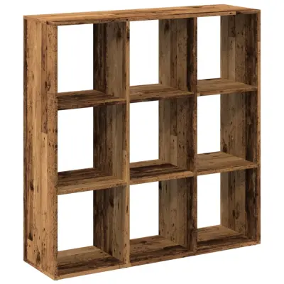 vidaXL Pregrada s knjižno omaro starinski les 102x29x103,5 cm inž. les