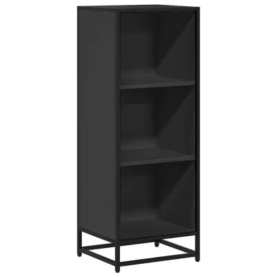 vidaXL Knjižna omara črna 40x35x107,5 cm iverna plošča