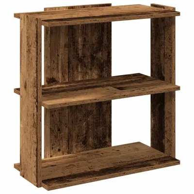 vidaXL Knjižna omara 3-nadstropna starinski les 60x30x60 cm inž. les