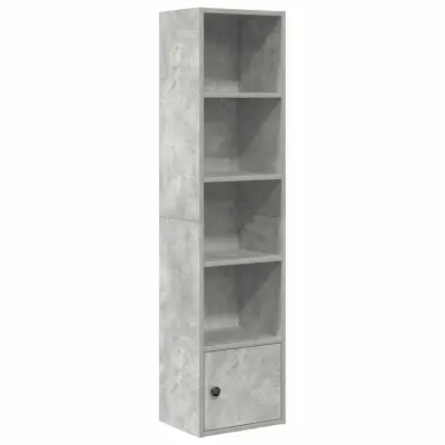 vidaXL Knjižna omara betonsko siva 31x24x127 cm inženirski les