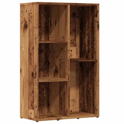 vidaXL Knjižna omara starinski les 50x25x80 cm inženirski les