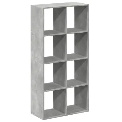 vidaXL Pregrada s knjižno omaro betonsko siva 69,5x29x137,5cm inž. les