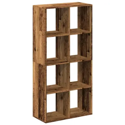 vidaXL Pregrada s knjižno omaro starinski les 69,5x29x137,5cm inž. les