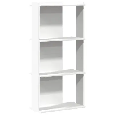vidaXL Knjižna omara 3-nadstropna bela 60x30x120 cm inž. les
