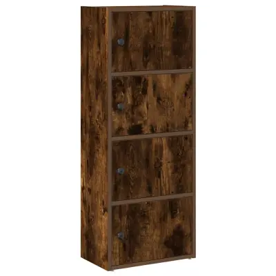 vidaXL Knjižna omara dimljeni hrast 40x24x102 cm inženirski les