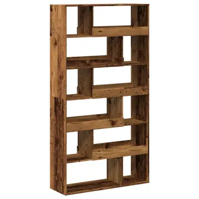 vidaXL Pregrada za prostor starinski les 100x33x187,5 cm inž. les
