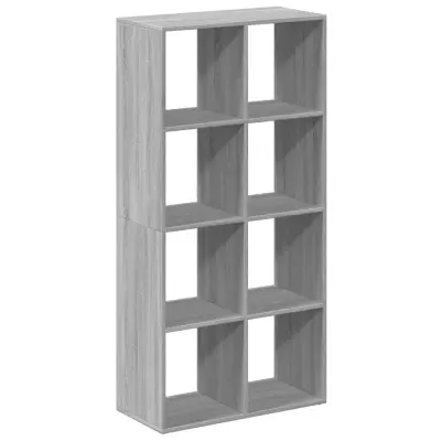 vidaXL Pregrada s knjižno omaro siva sonoma 69,5x29x137,5 cm inž. les