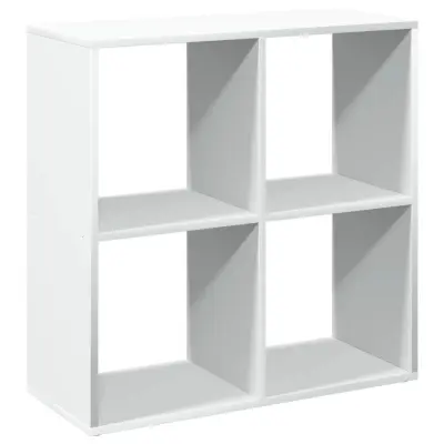 vidaXL Pregrada s knjižno omaro bela 69,5x29x69,5 cm inženirski les