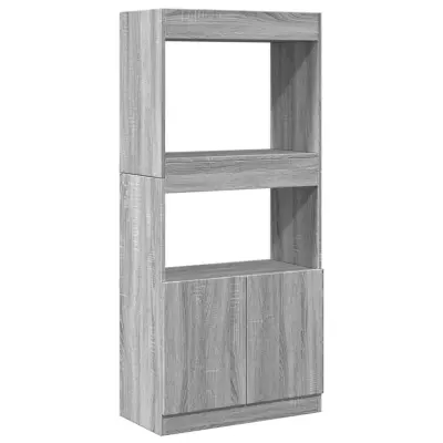 vidaXL Visoka omara siva sonoma 63x33x140 cm inženirski les