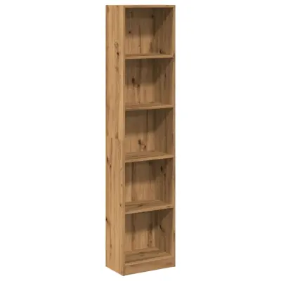 vidaXL Knjižna omara hrast 40x24x176 cm inženirski les