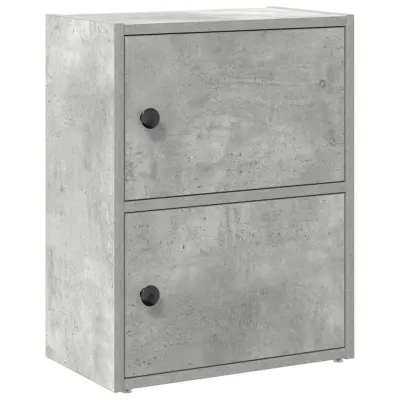 vidaXL Knjižna omara betonsko siva 40x24x52 cm inženirski les
