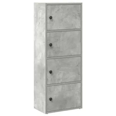 vidaXL Knjižna omara betonsko siva 40x24x102 cm inženirski les