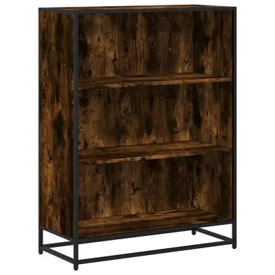 vidaXL Knjižna omara dimljeni hrast 80,5x35x107,5 cm inženirski les