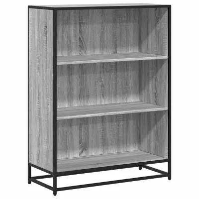 vidaXL Knjižna omara siva sonoma 80,5x35x107,5 cm inženirski les