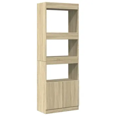 vidaXL Visoka omara sonoma hrast 63x33x180 cm inženirski les
