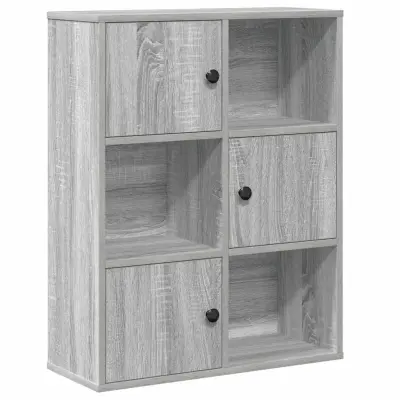 vidaXL Knjižna omara siva sonoma 60x24x76,5 cm inženirski les