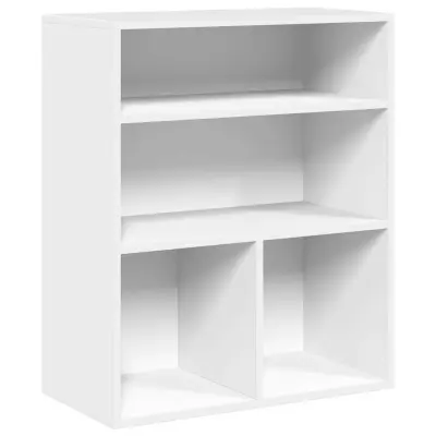 vidaXL Knjižna omara bela 60x30x71,5 cm inženirski les