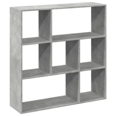 vidaXL Pregrada s knjižno omaro betonsko siva 102x29x103,5cm inž. les