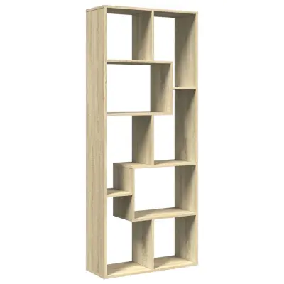vidaXL Pregrada s knjižno omaro sonoma hrast 67x25x161,5 cm inž. les
