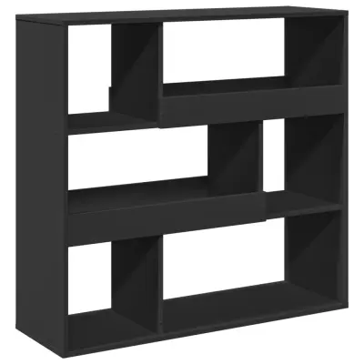 vidaXL Knjižna omara/pregrada črna 100x33x94,5 cm