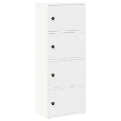 vidaXL Knjižna omara bela 40x24x102 cm inženirski les