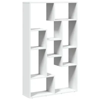 vidaXL Knjižna omara bela 72x20x120 cm inženirski les