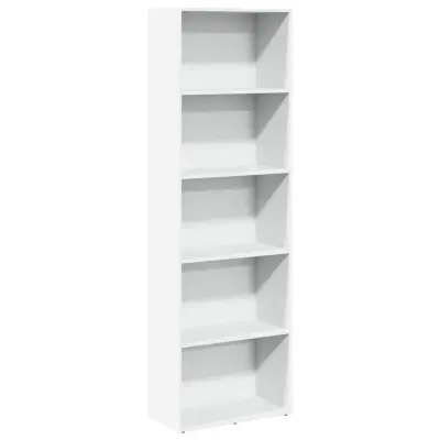 vidaXL Knjižna omara bela 60x30x189 cm inženirski les