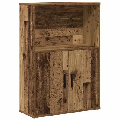 vidaXL Knjižna omara starinski les 60x24x85 cm inženirski les