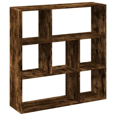 vidaXL Pregrada s knjižno omaro dimljen hrast 102x29x103,5 cm inž. les