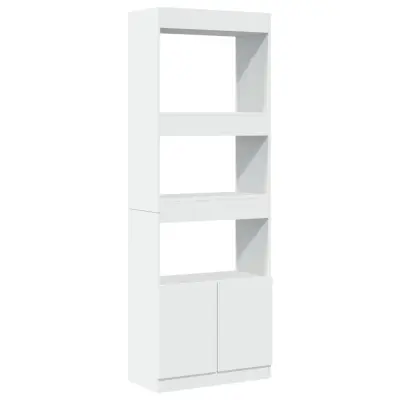 vidaXL Visoka omara bela 63x33x180 cm inženirski les