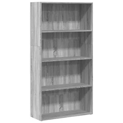 vidaXL Knjižna omara siva sonoma 80x30x152 cm inženirski les