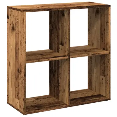 vidaXL Pregrada s knjižno omaro starinski les 69,5x29x69,5 cm inž. les