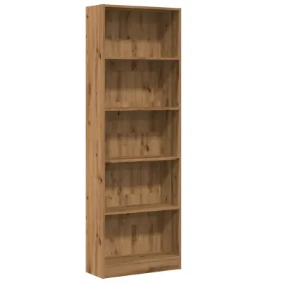 vidaXL Knjižna omara artisan hrast 60x24x176 cm inženirski les