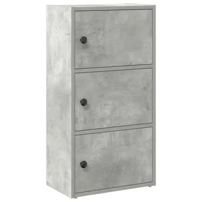 vidaXL Knjižna omara betonsko siva 40x24x77 cm inženirski les