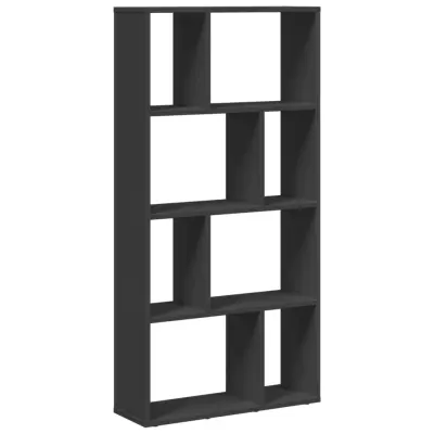 vidaXL Knjižna omara črna 60x20x120 cm inženirski les