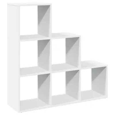 vidaXL Pregrada s knjižno omaro 3-nadstropna bela 99x29x99 cm inž. les