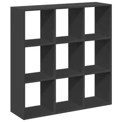 vidaXL Pregrada s knjižno omaro črna 102x29x103,5 cm inženirski les