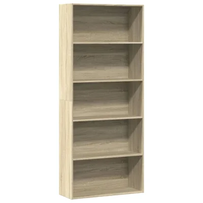 vidaXL Knjižna omara sonoma hrast 80x30x189 cm inženirski les