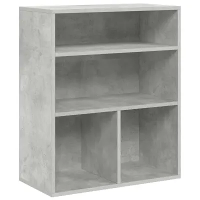 vidaXL Knjižna omara betonsko siva 60x30x71,5 cm inženirski les