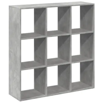 vidaXL Pregrada s knjižno omaro betonsko siva 102x29x103,5cm inž. les