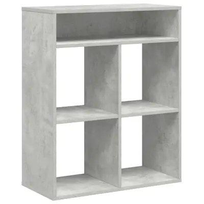 vidaXL Knjižna omara betonsko siva 66x31x80 cm inženirski les