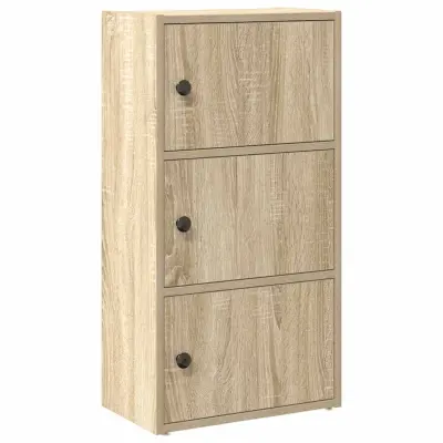 vidaXL Knjižna omara sonoma hrast 40x24x77 cm inženirski les