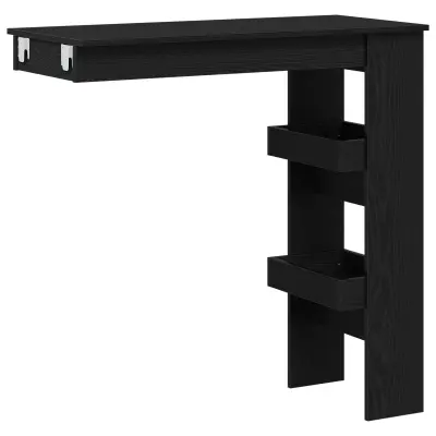 vidaXL Stenska barna miza - Črni hrast - 102x55x103.5 cm - Narejena iz inženirskega lesa