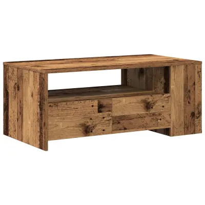 vidaXL Kavna Miza Stari Les 102x55x43,5 cm Obdelan Les