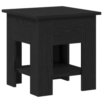 vidaXL Klubska miza Črna Oreh 40x40x42 cm Inženirski les