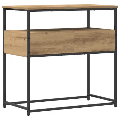 vidaXL Konferenčna miza Artisan Oak 75x40x75 cm Inženirski les in Jeklo