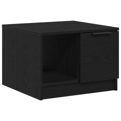 vidaXL Kavna miza Črna Oreh 50x50x36 cm Inženirski les